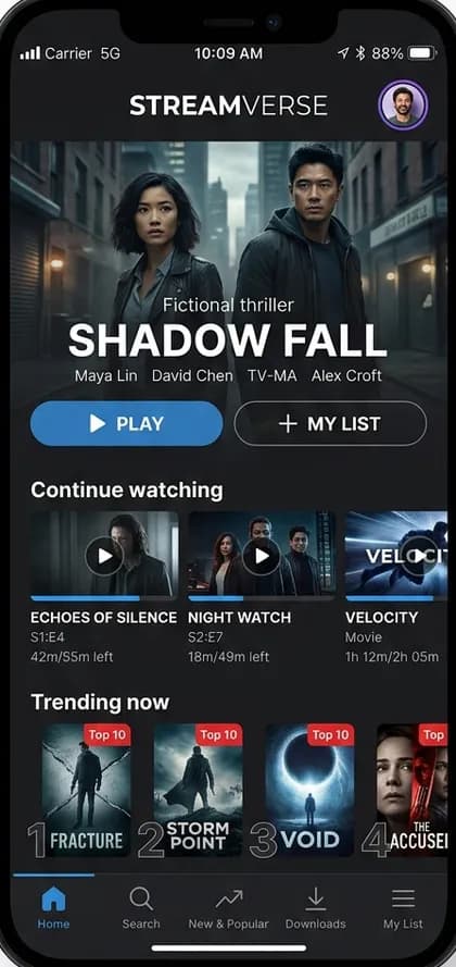 Video Podcast App - Viewer / listener app — app screen designed by CloneAppTech