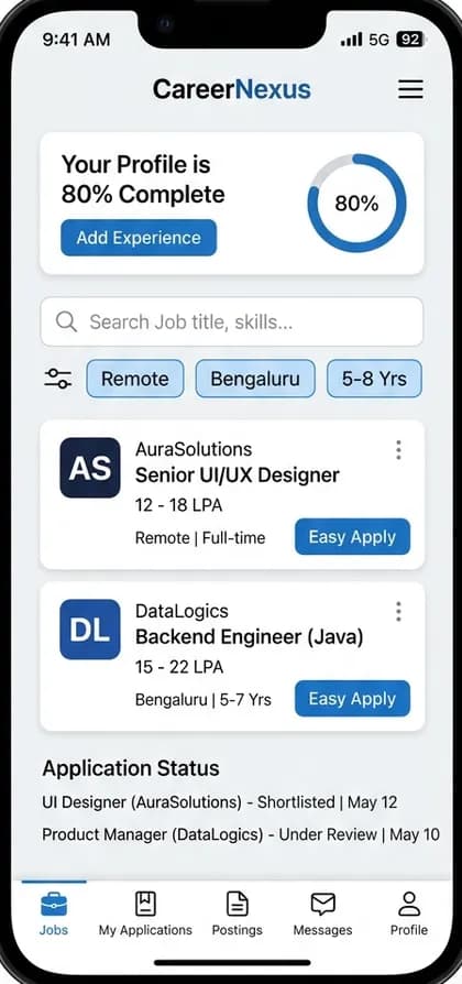 Interview Preparation App - Candidate app — app screen designed by CloneAppTech