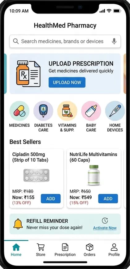 Medical Equipment Rental App - Customer app — app screen designed by CloneAppTech