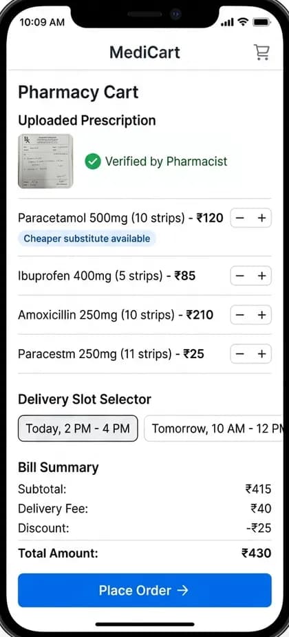 Medical Equipment Rental App - Customer app — app screen designed by CloneAppTech