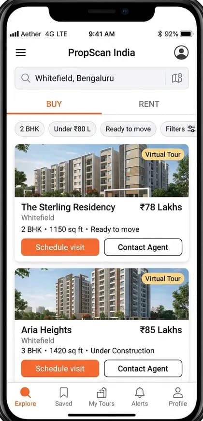 Real Estate CRM App - Seeker app — app screen designed by CloneAppTech