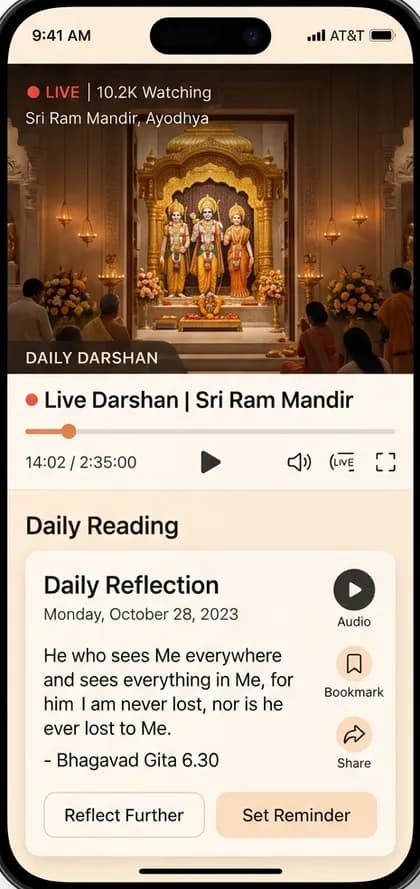 Spiritual Teacher Booking App - Member app — app screen designed by CloneAppTech