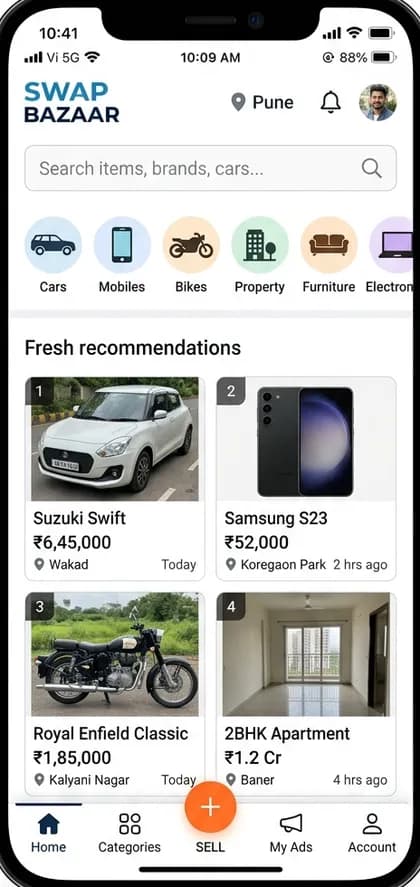 OLX Clone App - Buyer app — app screen designed by CloneAppTech