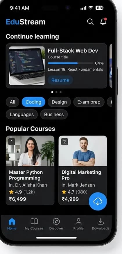 BYJU'S-Style Learning App - Learner app — app screen designed by CloneAppTech